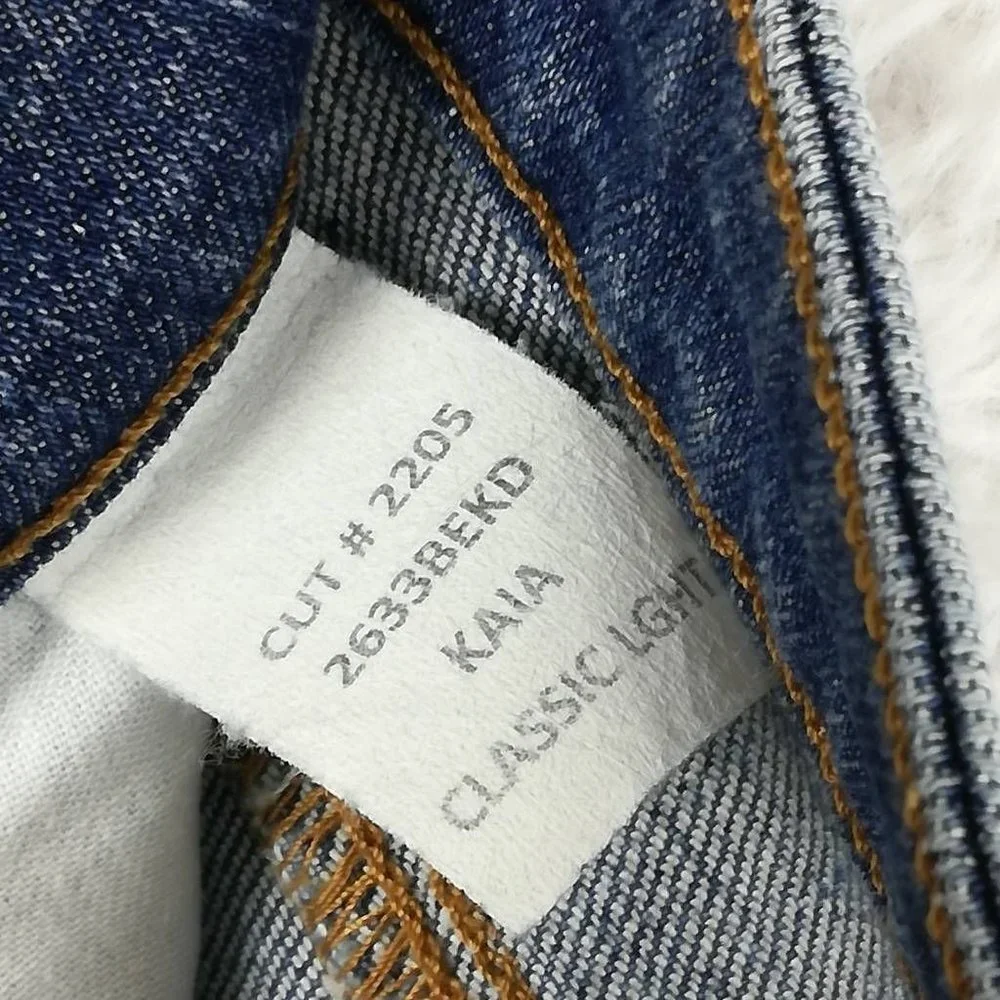 Lagence Womens Jeans Kaia Classic Straight Leg Blue Distressed Stone Wash 25 New